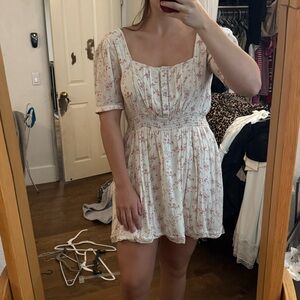 Free people Floral White mini Dress